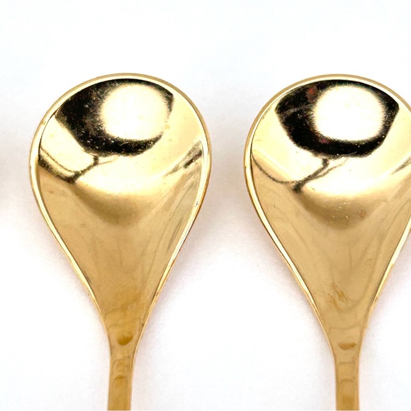 Vintage 24kt Gold Plated Cocktail Spoons Set of 6 Made in Japan - Picture 15 of 15
